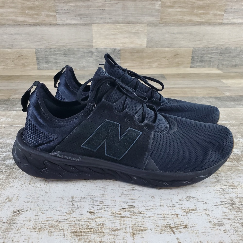 New Balance Fresh Foam X Cruz V3 Mens Shoes Sz 15 2E Linen Triple-Black Sneakers